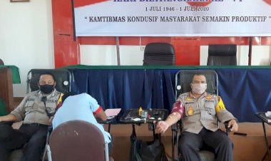 Jelang-Hut-Bhayangkara-ke---74,-Polres-Manggarai-Gelar-Donor-Darah