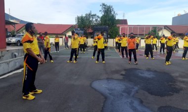 Anggota-Polres-Manggarai-Olahraga-Bersama