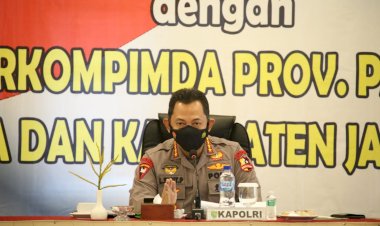 Pimpin-Rapat-Forkopimda-Jayapura,-Kapolri-Tekankan-Kesiapan-PON-dan-Penanganan-Covid-19