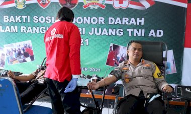 Kapolres-Manggarai-Mengikuti-Giat-Donor-Darah-Di-Kodim-1612-Manggarai