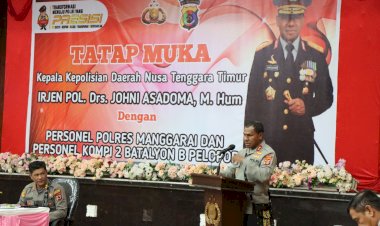 Tatap-Muka--Kapolda-NTT-Dengan-Personel-Polres-Manggarai-Dan-Personel-Kompi-2-Batalyon-B-Pelopor