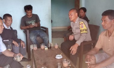 BRIPKA-Selestinus-Soro-Sambangi-Warga-Kampung-Kenda-Desa-Bangka-Kanda-himbau-waspada-TPPO