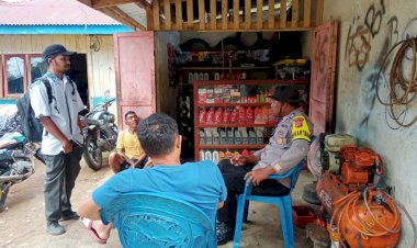 Bhabinkamtibmas-Brigpol-Agustinus-Yatarten-Tingkatkan-himbauan-Pencegahan-Tindak-Pidana-di-Cibal-Barat