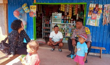 Bhabinkamtibmas-Brigpol-Agustinus-Yatarten-Giat-Sosialisasi-Pencegahan-Tindak-Pidana-Perdagangan-Orang,-HPR,-dan-Kenakalan-Remaja-di-Compang-Cibal,-Cibal-Barat