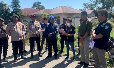 Personil-Polres-Manggarai-Amankan-Pelaksanaan-Kegiatan-Constatering-di-Lingko-Welik,-Kelurahan-Wali