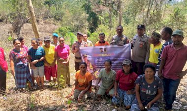 Antisipasi-Kemarau-Panjang,-Polsek-Reo-gelar-Sosialisasi-Pencegahan-Kebakaran-Hutan-dan-Lahan-di-Desa-Bajak