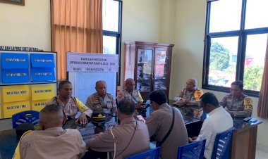 Waka-Polres-Manggarai-Pimpin-Giat-Rapat--Anev-Operasi-Mantap-Brata-di-Posko-Ops-Polres-Manggarai