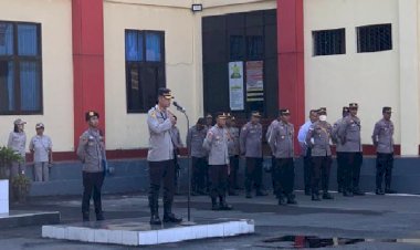 Kapolres-Manggarai-Pimpin-Apel-Mingguan-dan-Sampaikan-Arahan-Penting