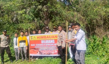 Satuan-Binmas-Polres-Manggarai,-Himbau-Warga-Terkait-Kejadian-Tenggelamnya-Pelajar-di-Langke-Rembong