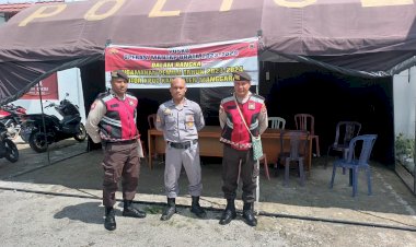 Operasi-Mantap-Brata:-Satuan-Samapta-Polres-Manggarai-Lakukan-Patroli-di-Gudang-Logistik-Pemilu-dan-Kantor-KPU-Kabupaten-Manggarai