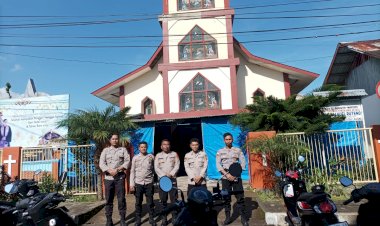 Polres-Manggarai-Amankan-Ibadah-Minggu-di-Gereja-Gereja-Kabupaten-Manggarai