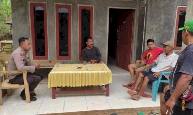 Bhabinkamtibmas-Kecamatan-Cibal-Barat,-Brigpol-Bonaventura-Laba-Patroli-dan-Sambang,-Himbauan-Kamtibmas