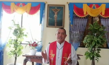 Himbauan-Pemilu-Damai-Dikumandangkan-di-Gereja-St.-Vitalis-Cewonikit,-Kabupaten-Manggarai.