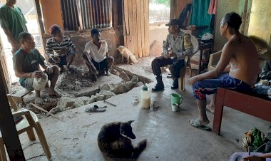 Bhabinkamtibmas-Aipda-Ridwan-N-Lubalu,-Lakukan-Patroli-dan-Sambang-di-Desa-Tengku-Lese