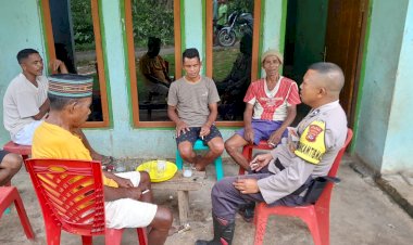Bhabinkamtibmas-sosialisasi-Kamtibmas-di-Kampung-Wontong,-Desa-Bangka-Ruang
