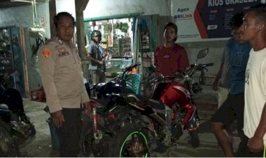 Jaga-Situasi-Kamtibmas,-Polsek-Satar-Mese-Lakukan-Patroli-Malam