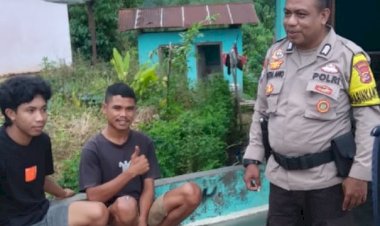 Bripka-Almodad-Ano,-Bhabinkamtibmas-Kecamatan-Satarmese,-Patroli-dan-Sambang-di-Desa-Umung
