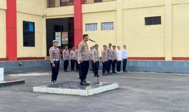 Pimpin-Apel-Pagi,-Kapolres-Manggarai-Ingatkan-Personil-tidak-terlibat-Judi-Online.