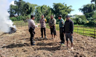 Antisipasi-Gangguan-Kamtibmas:-Kapospol,-Bhabinkamtibmas-dan-Babinsa-hadir-di-lokasi-berikan-Himbauan-Terkait-Sengketa-Tanah-di-Langke-Rembong