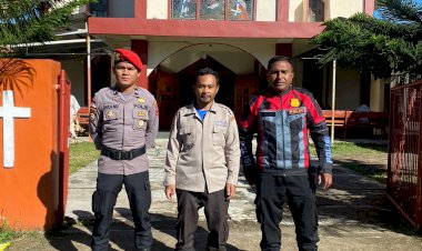 Polres-Manggarai-Gelar-Personil-Pengamanan-Ibadah-Minggu