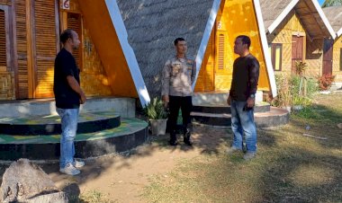 Kapolsek-Reo-Pimpin-Pengamanan-Rombongan-Ride-To-Flores-di-Wilkum-Polsek-Reo