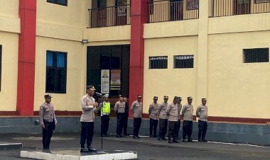 Pimpin-Apel-Mingguan,-Waka-Polres-Tegaskan-Netralitas-Polri-dalam-Pilkada-Serentak-Tahun-2024