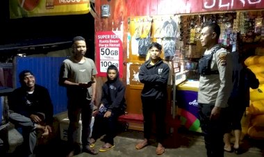 Patroli-dan-Penggalangan-oleh-Anggota-Piket-SPKT-II-Polsek-Cibal-Wujudkan-Situasi-Kamtibmas-Kondusif