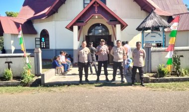 Polsek-Cibal-Gelar-Pengamanan-Perayaan-Misa-di-Gereja-Kristus-Raja-Pagal