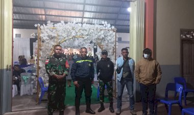 Bhabinkamtibmas-dan-Babinsa-Amankan-Resepsi-Pernikahan-di-Langke-Rembong