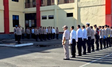 Waka-Polres-Manggarai-Pimpin-Apel-Mingguan-di-Lapangan-Polres-Manggarai