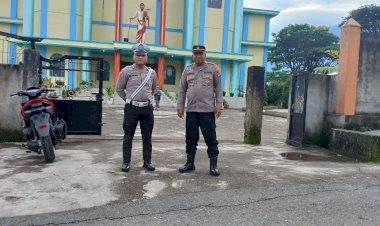 Polres-Manggarai-Laksanakan-Pengamanan-Ibadah-Minggu-di-Kota-Ruteng