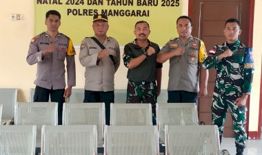 Pengamanan-di-Pos-Terpadu-Bandara-Frans-Sales-Lega-Ruteng-dalam-Ops.-Lilin-Turangga-2024-Berjalan-Kondusif