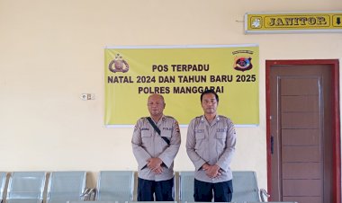 Pengamanan-Pos-Terpadu-Bandara-Frans-Sales-Lega-Ruteng-dalam-Ops-Lilin-Turangga-2024
