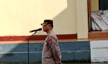 Kapolres-Manggarai-Pimpin-Apel-Pagi-Mingguan,-Tekankan-Pentingnya-Disiplin-dan-Profesionalisme