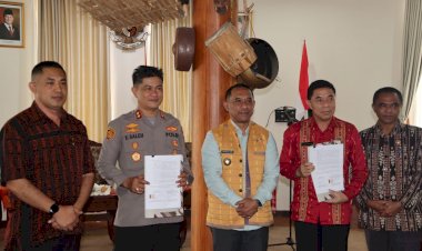 Polres-Manggarai-Terima--Hibah-Tanah-dan-Bangunan-dari-Pemda-Kabupaten-Manggarai