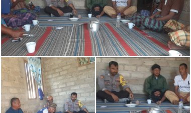 Bhabinkamtibmas-Reok-Barat-Sambangi-Tokoh-Adat-Kampung-Waewua,-Sampaikan-Pesan-Kamtibmas