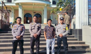 Polres-Manggarai-Gelar-Pengamanan-Ibadah-Minggu-guna-memastikan--Umat-Beribadah-dengan-Nyaman.