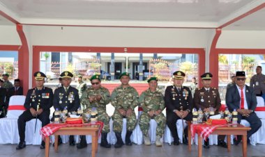 Polres-Manggarai-Hadiri-Upacara-HUT-TNI-ke-80,-Wujudkan-Sinergitas-TNI-Polri