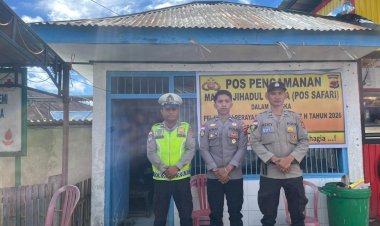 Wujud-Nyata-Kehadiran-Polri,-Polres-Manggarai-Dirikan-Pos-Pengamanan-Terpadu-Jelang-Idul-Fitri