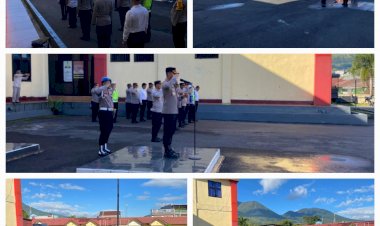 Apel-Jam-Pimpinan-Kapolres-Manggarai--Berikan-Apresiasi-,pengamanan-humanis-kunci-jaga-situasi--kondusif-.