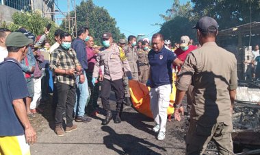 RESPON-CEPAT-POLRES-MANGGARAI-TANGANI-DAN-EVAKUASI-KORBAN-KEBAKARAN-DI-KUMBA,-SATU-ORANG-MENINGGAL-DUNIA