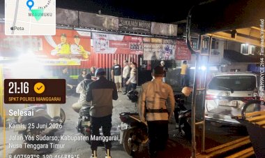 Patroli-Malam-SPKT-Polres-Manggarai,-Warga-Diajak-Bersama-Menjaga-Kamtibmas-Tetap-Kondusif
