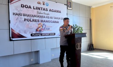 Polres-Manggarai-Gelar-Doa-Bersama-Lintas-Agama-Sambut-Hari-Bhayangkara-Ke-80