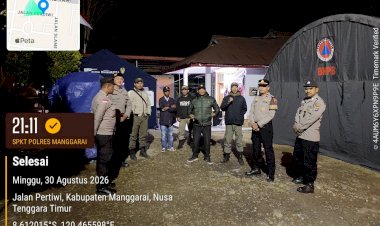 Pasca-Bencana-Gempa,-Polres-Manggarai-Intensifkan-Patroli-dan-Pemantauan-di-Seputaran-Kota-Ruteng