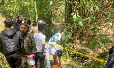 POLRES-MANGGARAI-LAKUKAN-OLAH-TKP-PENEMUAN-JENAZAH-PEREMPUAN-DI-ALIRAN-KALI-KAROT