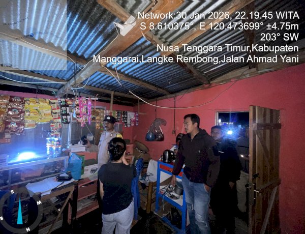 Polres Manggarai Langsung Turun ke TKP dan Buat Laporan Polisi Kasus Pencurian di Kelurahan Tenda