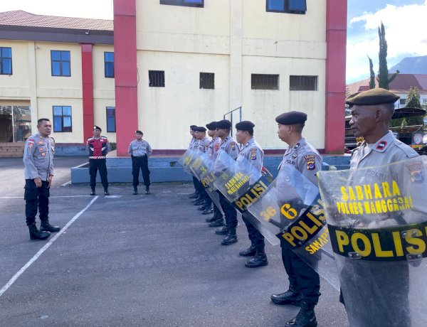 Sat Samapta Polres Manggarai Laksanakan Latihan Dalmas Rutin Tingkatkan Kesiapsiagaan