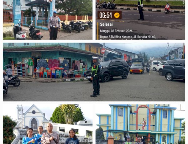 Ciptakan Rasa Aman, Polres Manggarai  ,Polda NTT , Gelar Pengamanan Intensif Ibadah Minggu di Seluruh Wilayah Hukum Manggarai.