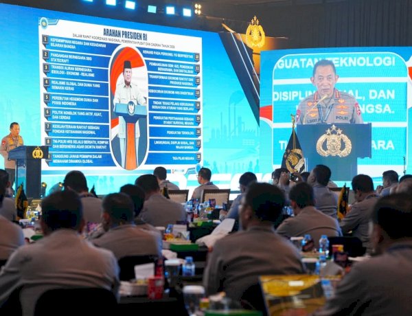 Beri Arahan di Rapim Polri, Kapolri Tegaskan Dukung-Kawal Penuh Program Pemerintah