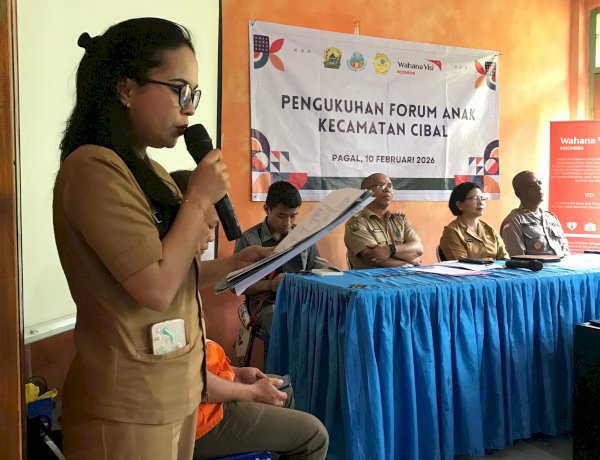 Wujudkan Generasi Cerdas, Kapolsek Cibal Hadiri Pembentukan Forum Anak Kecamatan Cibal .